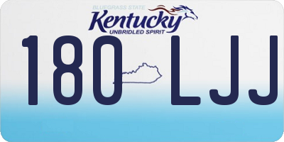 KY license plate 180LJJ