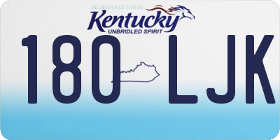 KY license plate 180LJK