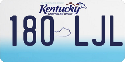 KY license plate 180LJL