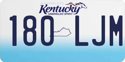 KY license plate 180LJM