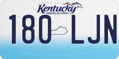 KY license plate 180LJN