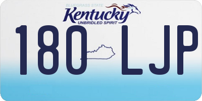 KY license plate 180LJP