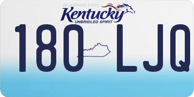 KY license plate 180LJQ