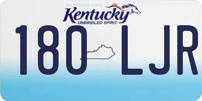 KY license plate 180LJR