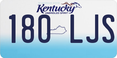 KY license plate 180LJS
