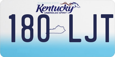 KY license plate 180LJT