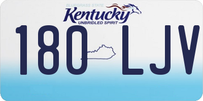 KY license plate 180LJV