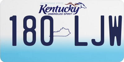 KY license plate 180LJW
