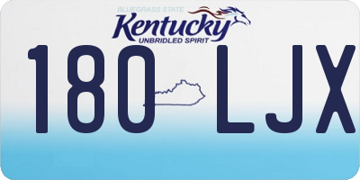 KY license plate 180LJX