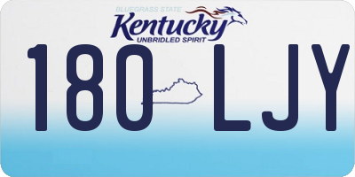 KY license plate 180LJY