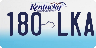 KY license plate 180LKA
