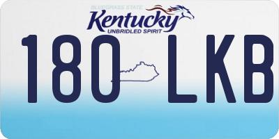 KY license plate 180LKB