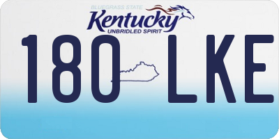 KY license plate 180LKE