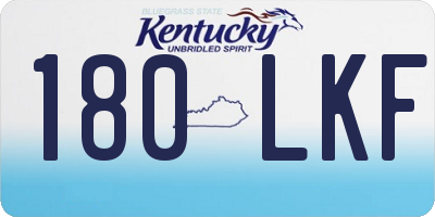 KY license plate 180LKF