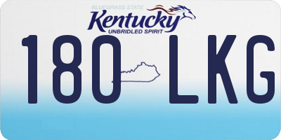 KY license plate 180LKG