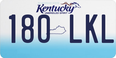 KY license plate 180LKL