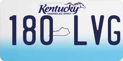 KY license plate 180LVG
