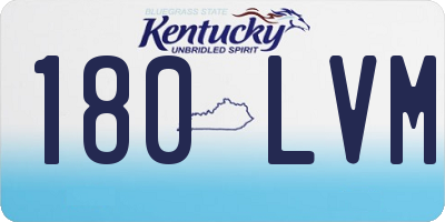 KY license plate 180LVM