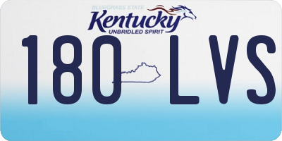 KY license plate 180LVS