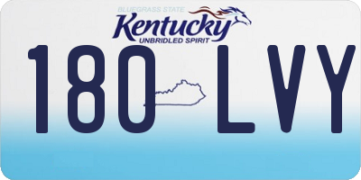KY license plate 180LVY