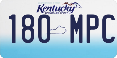 KY license plate 180MPC