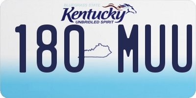 KY license plate 180MUU