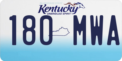 KY license plate 180MWA