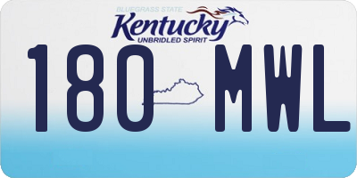 KY license plate 180MWL