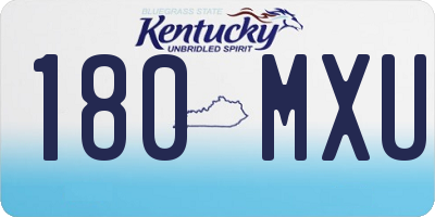 KY license plate 180MXU