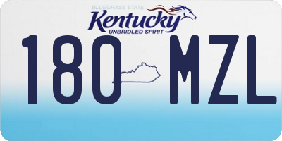 KY license plate 180MZL