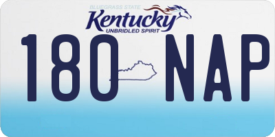 KY license plate 180NAP