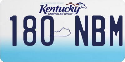 KY license plate 180NBM