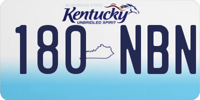 KY license plate 180NBN