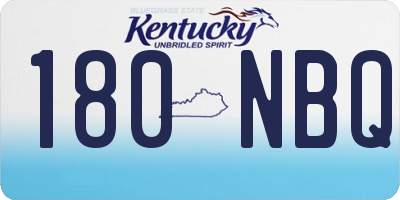 KY license plate 180NBQ