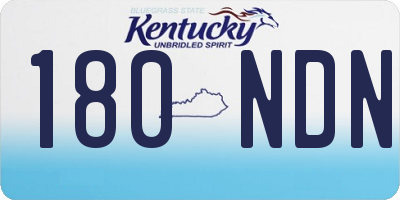 KY license plate 180NDN