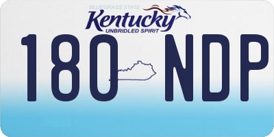 KY license plate 180NDP
