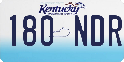 KY license plate 180NDR