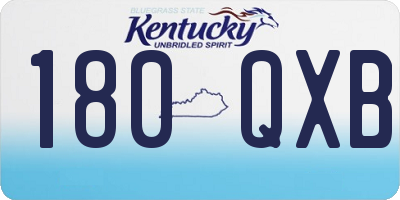 KY license plate 180QXB