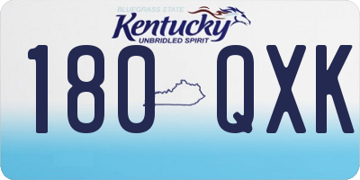 KY license plate 180QXK