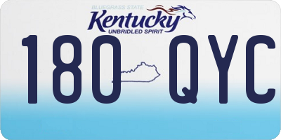 KY license plate 180QYC