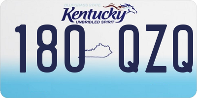 KY license plate 180QZQ