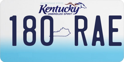 KY license plate 180RAE