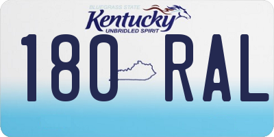 KY license plate 180RAL
