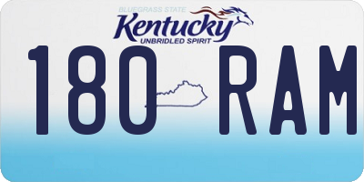 KY license plate 180RAM