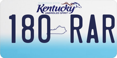 KY license plate 180RAR