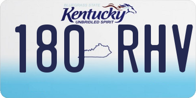 KY license plate 180RHV