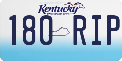KY license plate 180RIP
