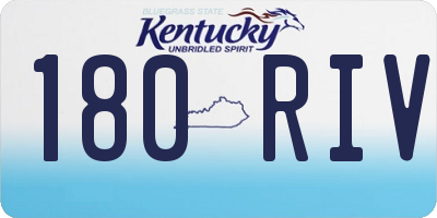 KY license plate 180RIV