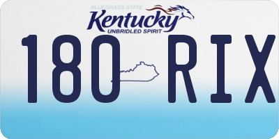 KY license plate 180RIX