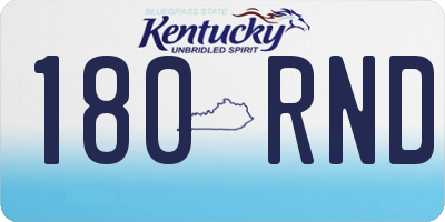 KY license plate 180RND
